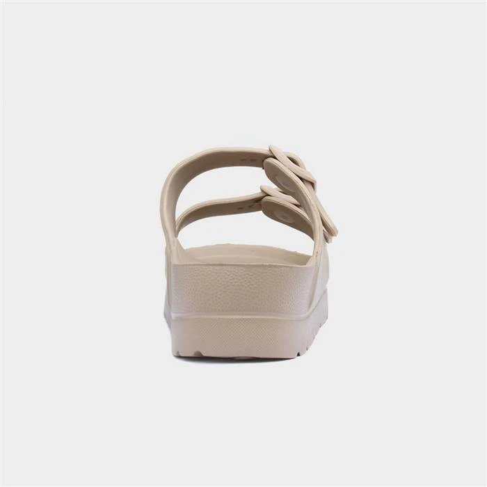 Truffle Rome1 Womens Beige Double Buckle Sandal - Image 3