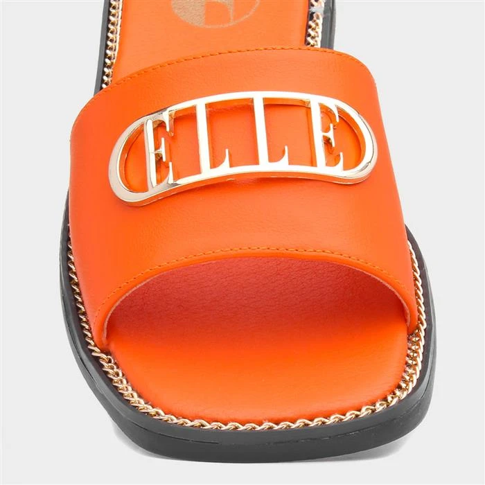 Elle Odetta Womens Orange Slider - Image 4