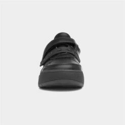 Little Green Feet Sam Boys Black Easy Fasten Shoe