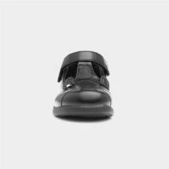 Walkright Fiz Kids Black Unicorn School Shoe