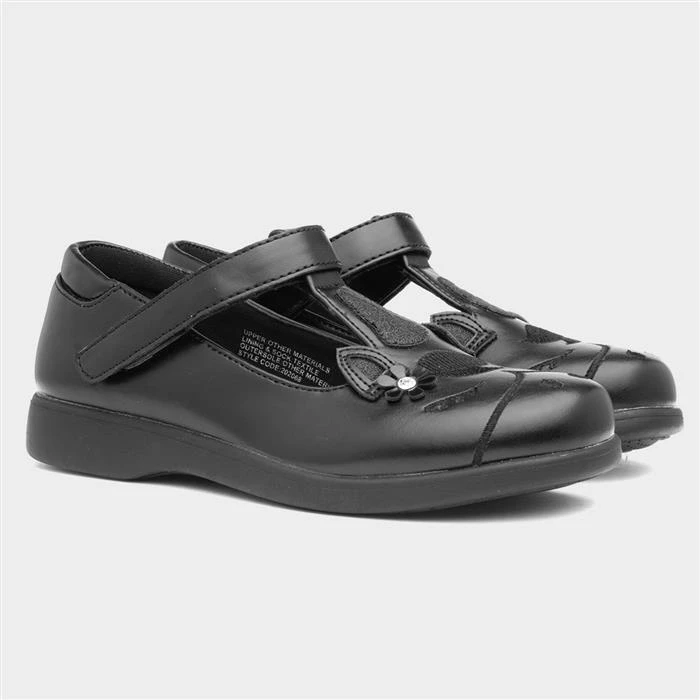 Walkright Fiz Kids Black Unicorn School Shoe - Image 5