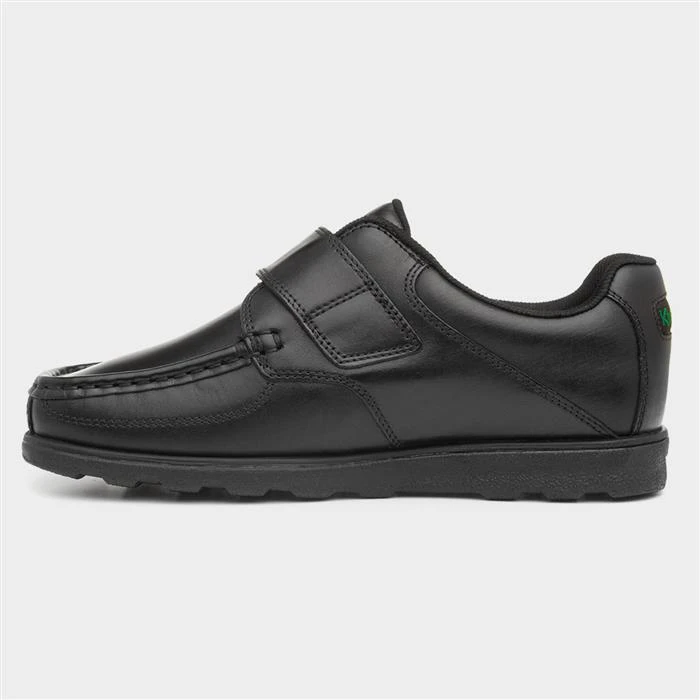 Kickers Boys Fragma Leather Shoe In Black - Image 2