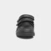 Hush Puppies Santos Boys Black Leather Shoe
