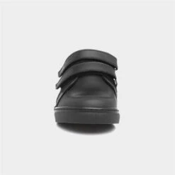 Hush Puppies Santos Boys Black Leather Shoe