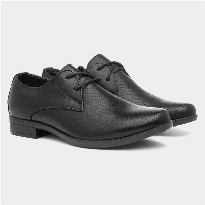 Beckett Ron Boys Formal Lace Up Shoe In Black - Image 5