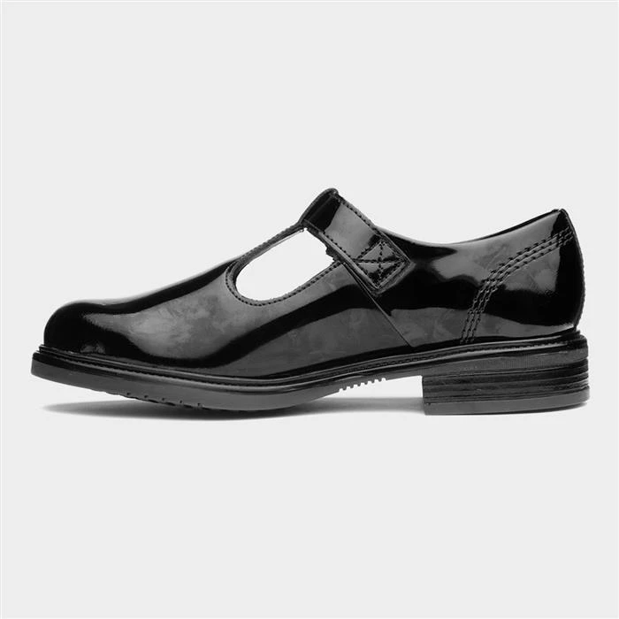 Kickers Lach Girls Black Patent Leather T-Bar - Image 2