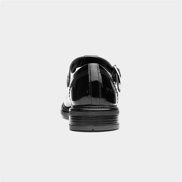 Kickers Lach Girls Black Patent Leather T-Bar - Image 3
