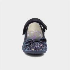 Lilley Sparkle Girls Black Glitter Heel