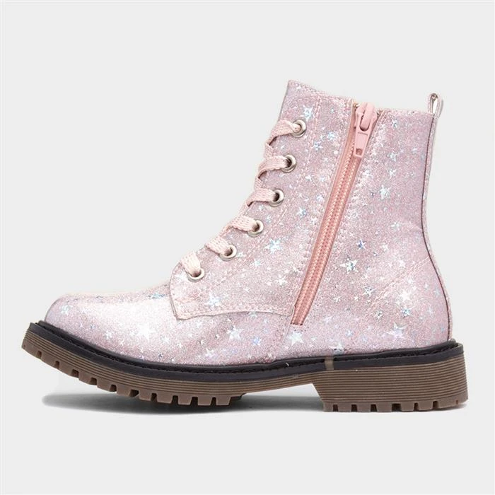 Lilley Junior Leanne Kids Pink Glitter Boot - Image 2