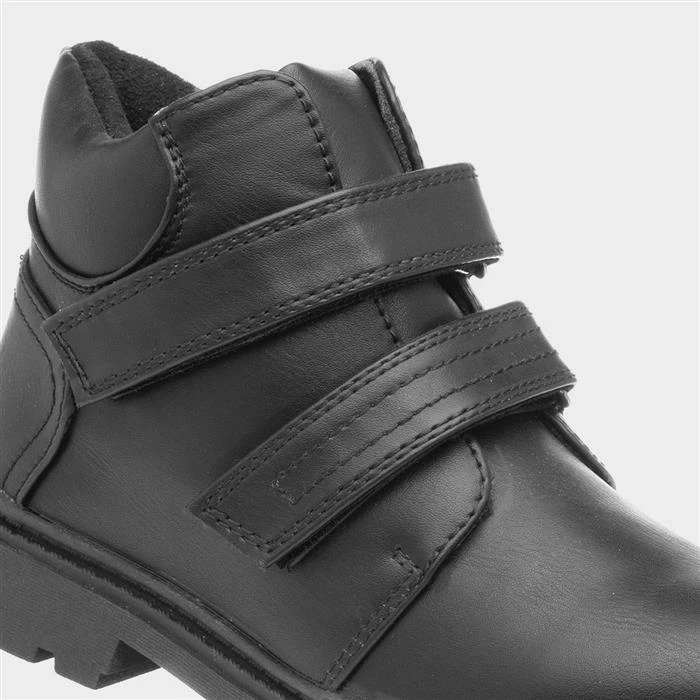 Trux Boys Black Easy Fasten Ankle Boot - Image 4
