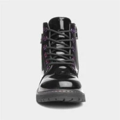 Lilley Kids Black Patent Iridescent Boot