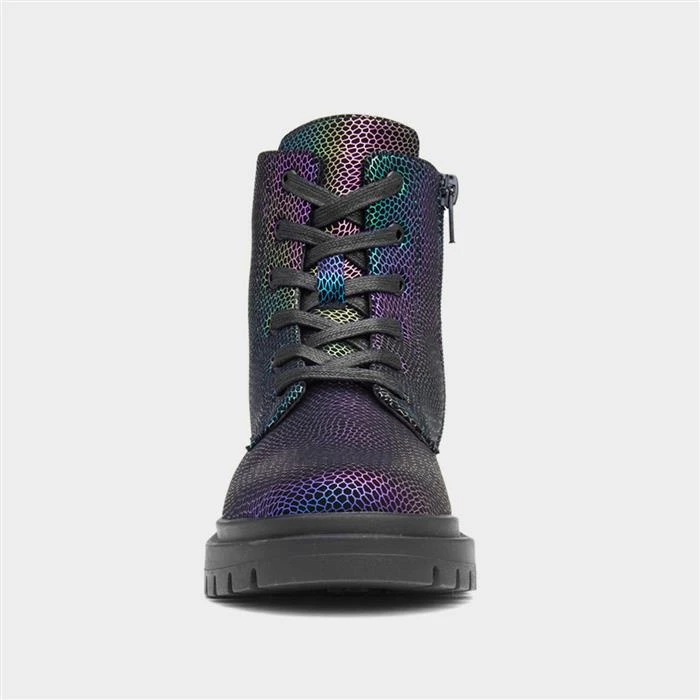 Buckle My Shoe Girls Multi Lace Up Boot