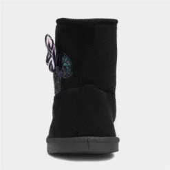 Minnie Mouse Kids Black Slip On Boot