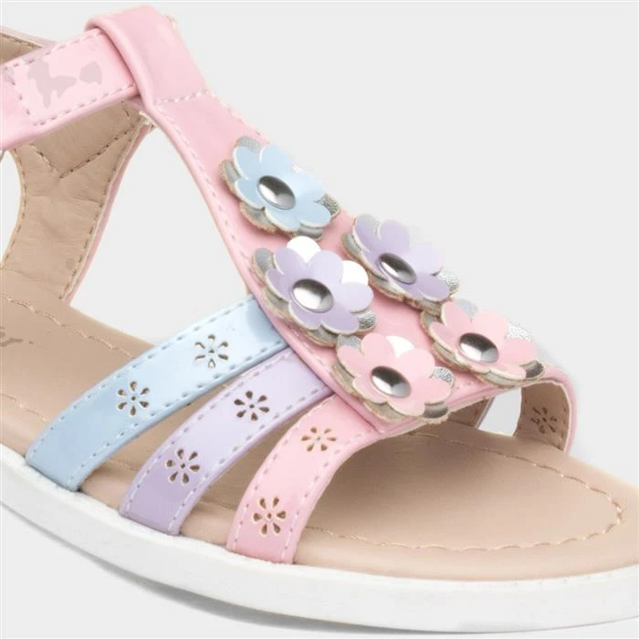 Walkright Girls Pastel Sandal With Flowers - Image 4