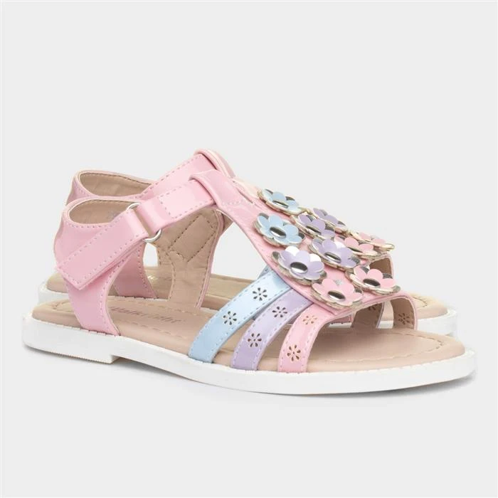 Walkright Girls Pastel Sandal With Flowers - Image 5