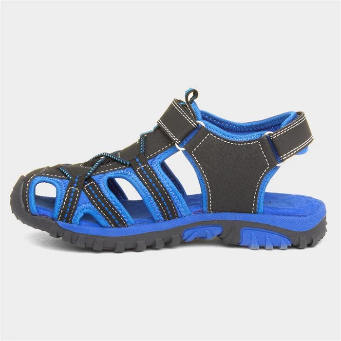 Red Fish Boys Blue & Black Closed Toe Sandal - Image 2