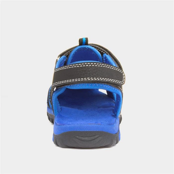 Red Fish Boys Blue & Black Closed Toe Sandal - Image 3
