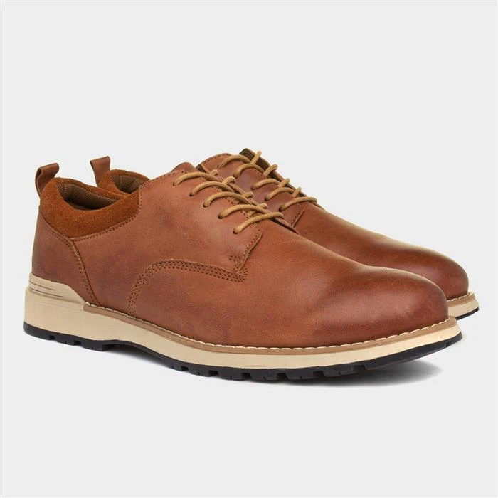 Hush Puppies Dylan Mens Tan Lace Up Shoe - Image 5