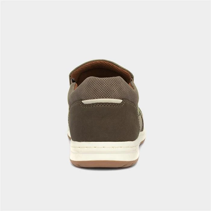 Relife Rob Mens Taupe Slip On Casual Shoe - Image 3