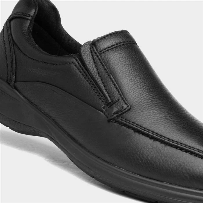 Comfy Steps Baron Men's Black Leather Shoe - Image 4