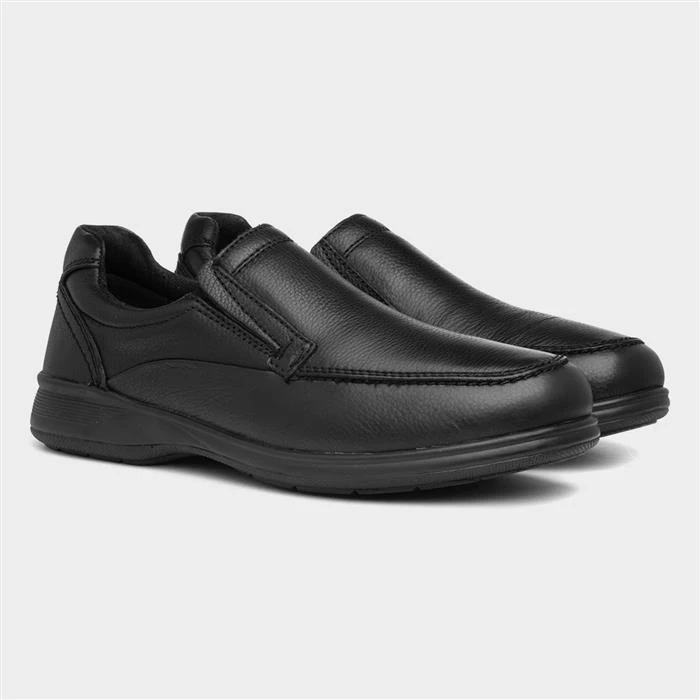 Comfy Steps Baron Men's Black Leather Shoe - Image 5