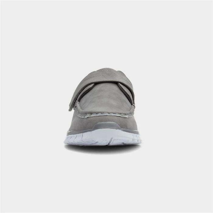 Cushion Walk Greg Mens Grey Easy Fasten Shoe