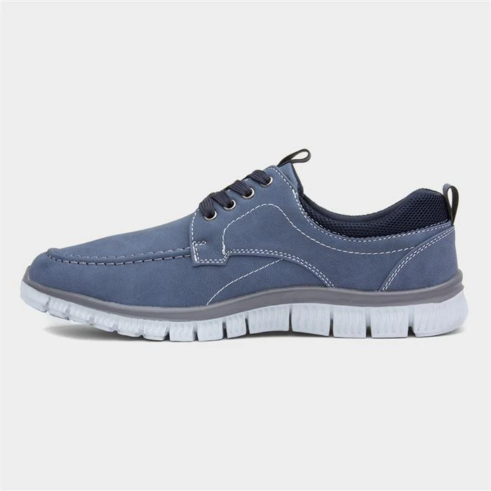 Cushion Walk Harry Mens Navy Lace Up Shoe - Image 2