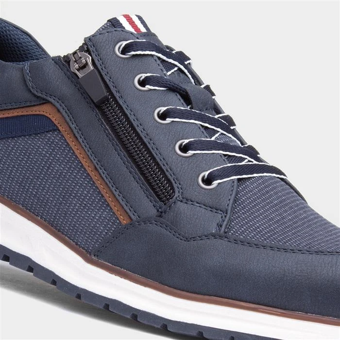 Relife Casey Mens Navy And Brown Casual Shoes - Image 4