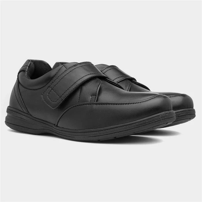 Comfy Steps Matt Mens Black Leather Shoe - Image 5