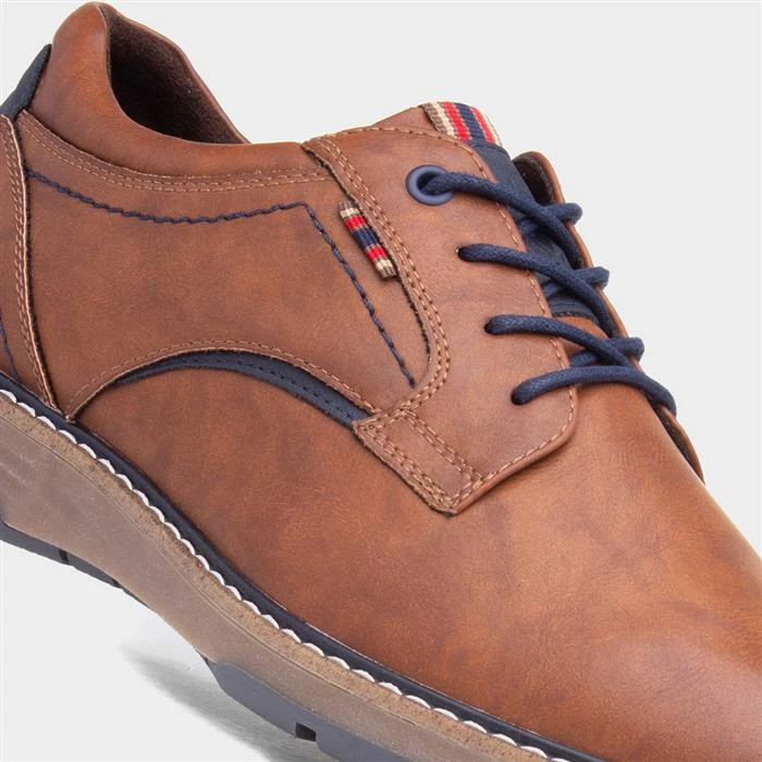 Relife Mikey Mens Tan Lace Up Shoe - Image 4