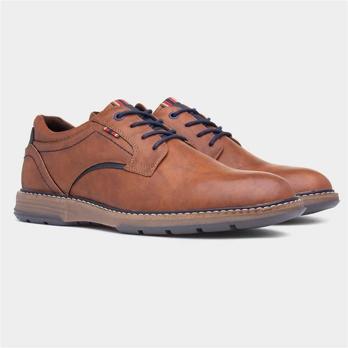 Relife Mikey Mens Tan Lace Up Shoe - Image 5
