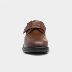 Hobos Bo Mens Brown Easy Fasten Shoe
