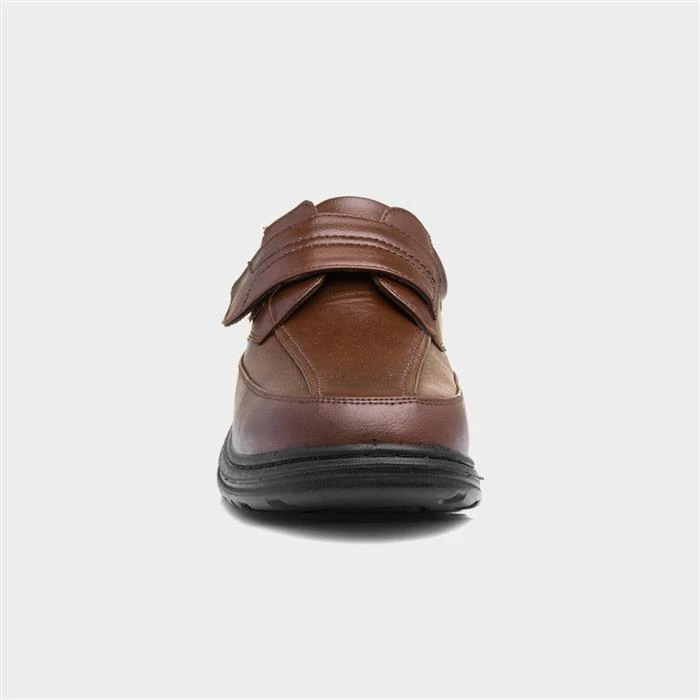 Hobos Bo Mens Brown Easy Fasten Shoe