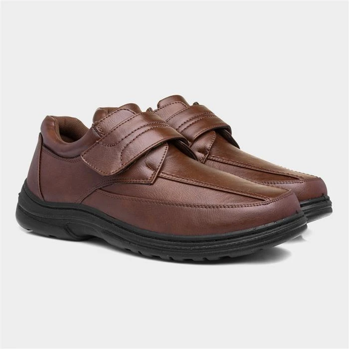 Hobos Bo Mens Brown Easy Fasten Shoe - Image 5