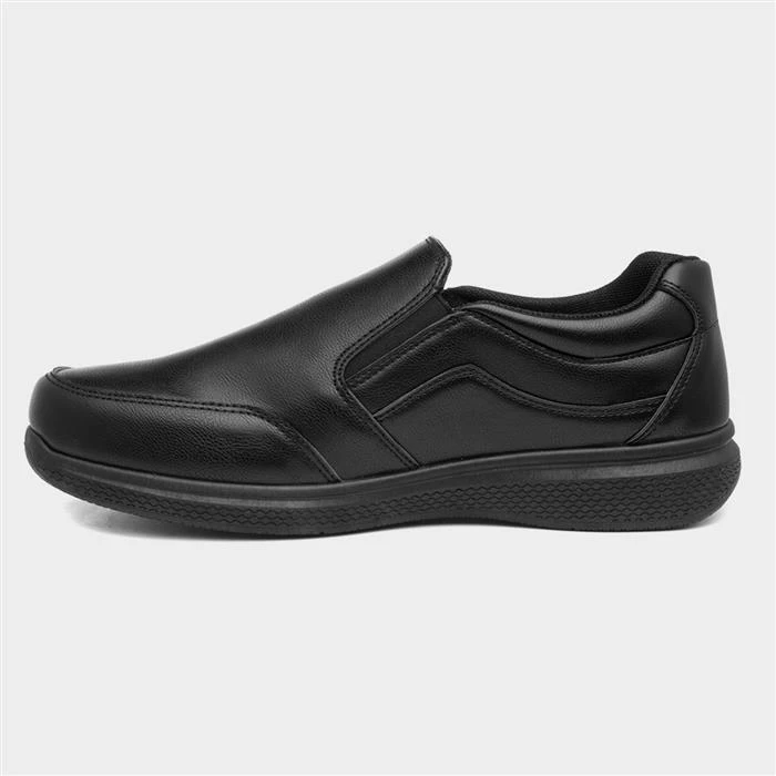 Hobos Mens Black Casual Slip On Shoe - Image 2