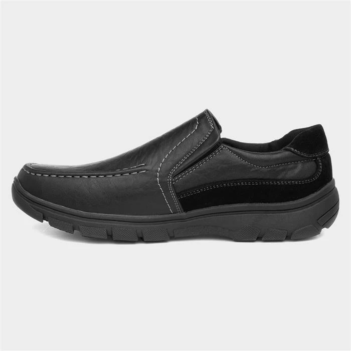 Cushion Walk Mens Black Slip On Shoe - Image 2