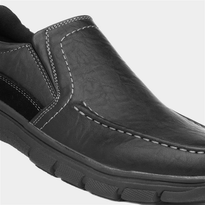 Cushion Walk Mens Black Slip On Shoe - Image 4