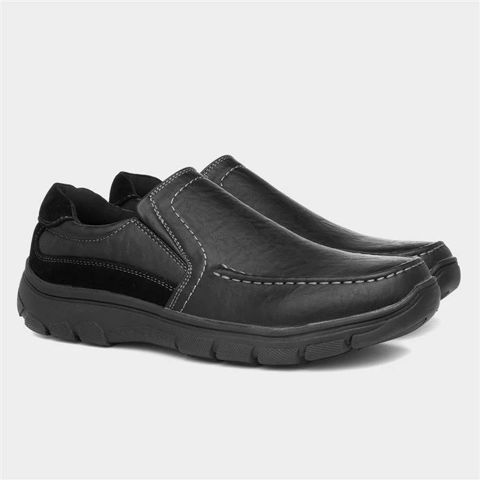 Cushion Walk Mens Black Slip On Shoe - Image 5
