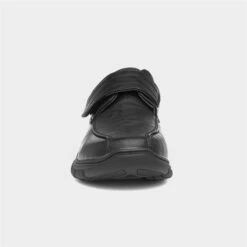 Cushion Walk Mens Black Easy Fasten Shoe