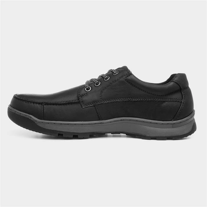 Hush Puppies Tucker Mens Leather Shoe In Black - Image 2