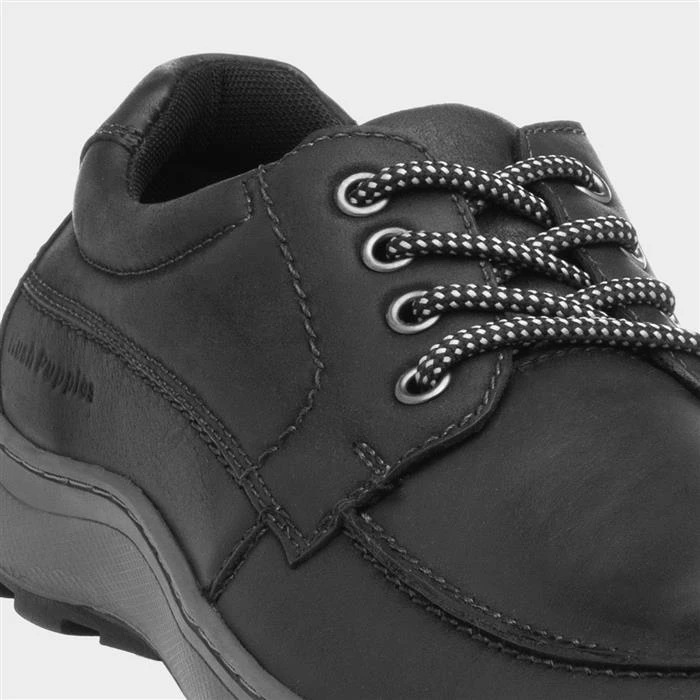 Hush Puppies Tucker Mens Leather Shoe In Black - Image 4