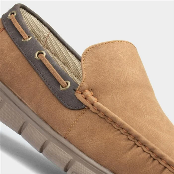 Cushion Walk Declan Mens Casual Tan Slip On Shoes - Image 4
