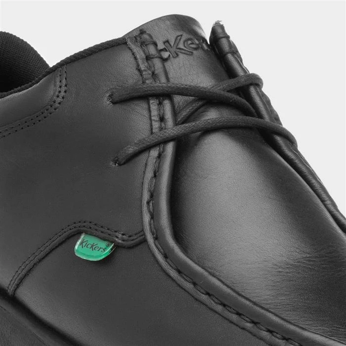 Kickers Fragma Mens Black Leather Lace Up Shoe - Image 4