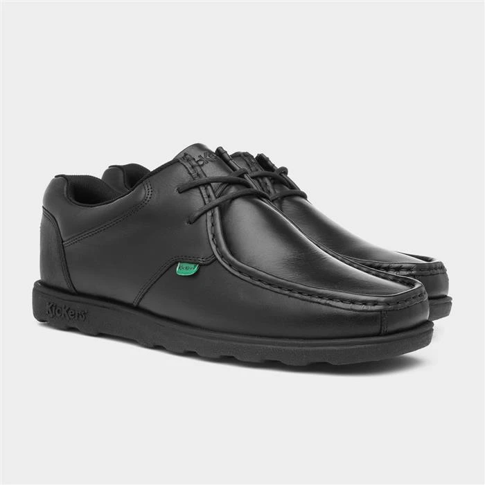 Kickers Fragma Mens Black Leather Lace Up Shoe - Image 5