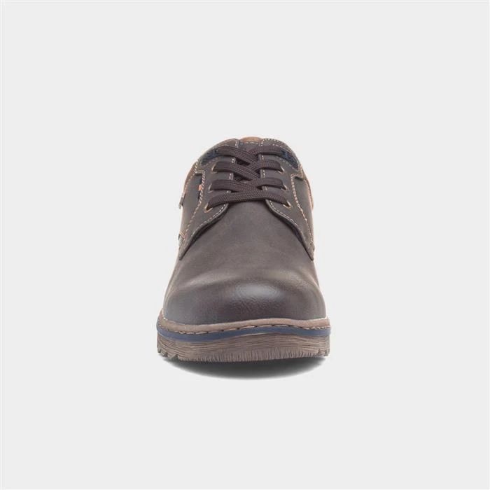Relife Billy Mens Brown Wide Fit Lace Up Shoe