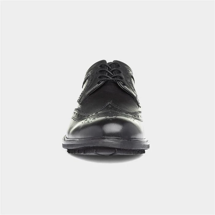 Silver Street Felix Mens Black Leather Brogue Shoe