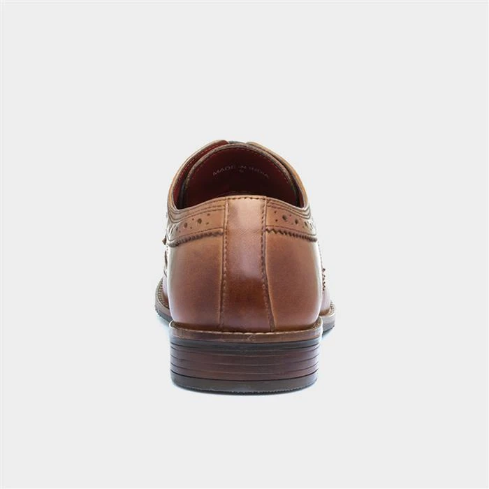 Silver Street Milton Mens Tan Leather Brogue Shoe - Image 3