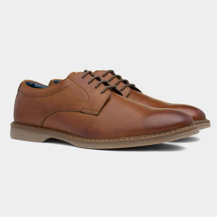 Red Level Mens Tan Leather Lace Up Shoe - Image 5
