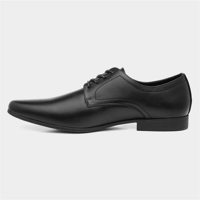 Beckett Basil Mens Black Flat Lace Up Shoe - Image 2