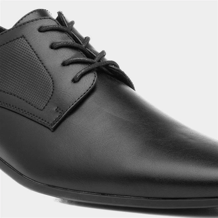 Beckett Basil Mens Black Flat Lace Up Shoe - Image 4